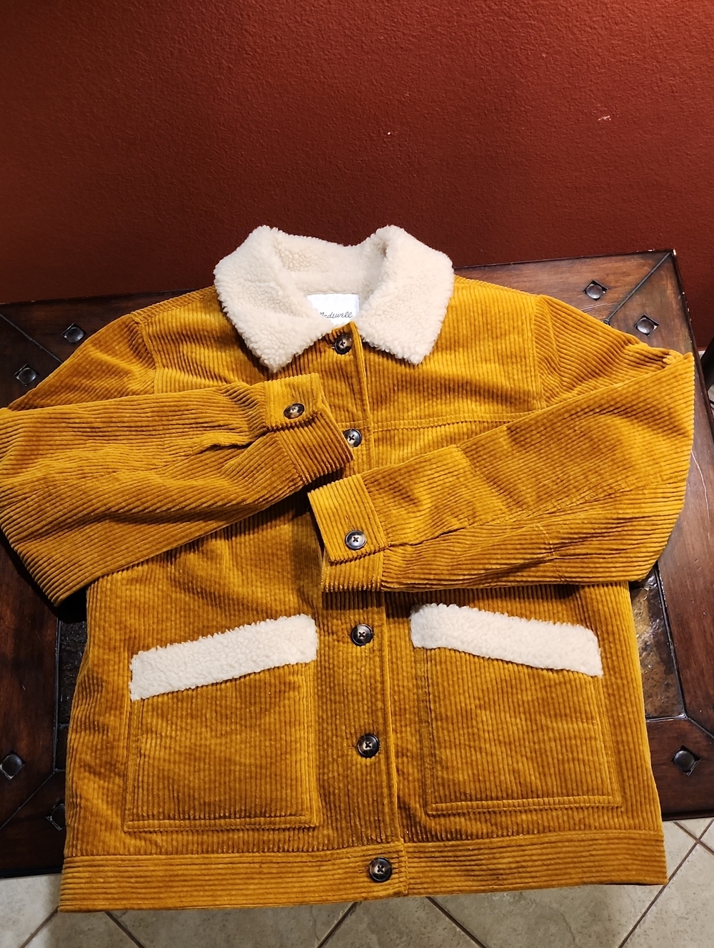 Madewell Sherpa Lined Corduroy Coat - Size M